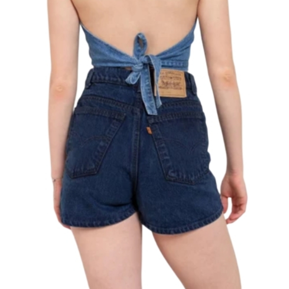Rare Vintage 70s Levis Orange Tab 954 High Waisted Denim Shorts